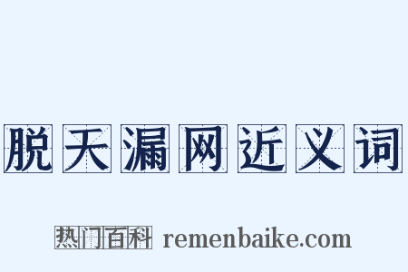 脱天漏网近义词是什么意思的图片